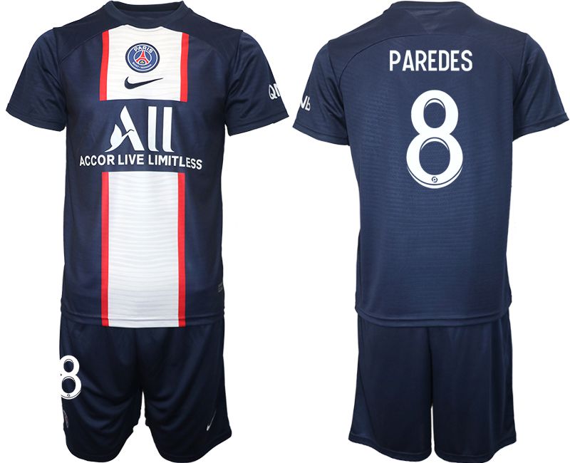 Men 2022-2023 Club Paris St German home blue #8 Soccer Jersey